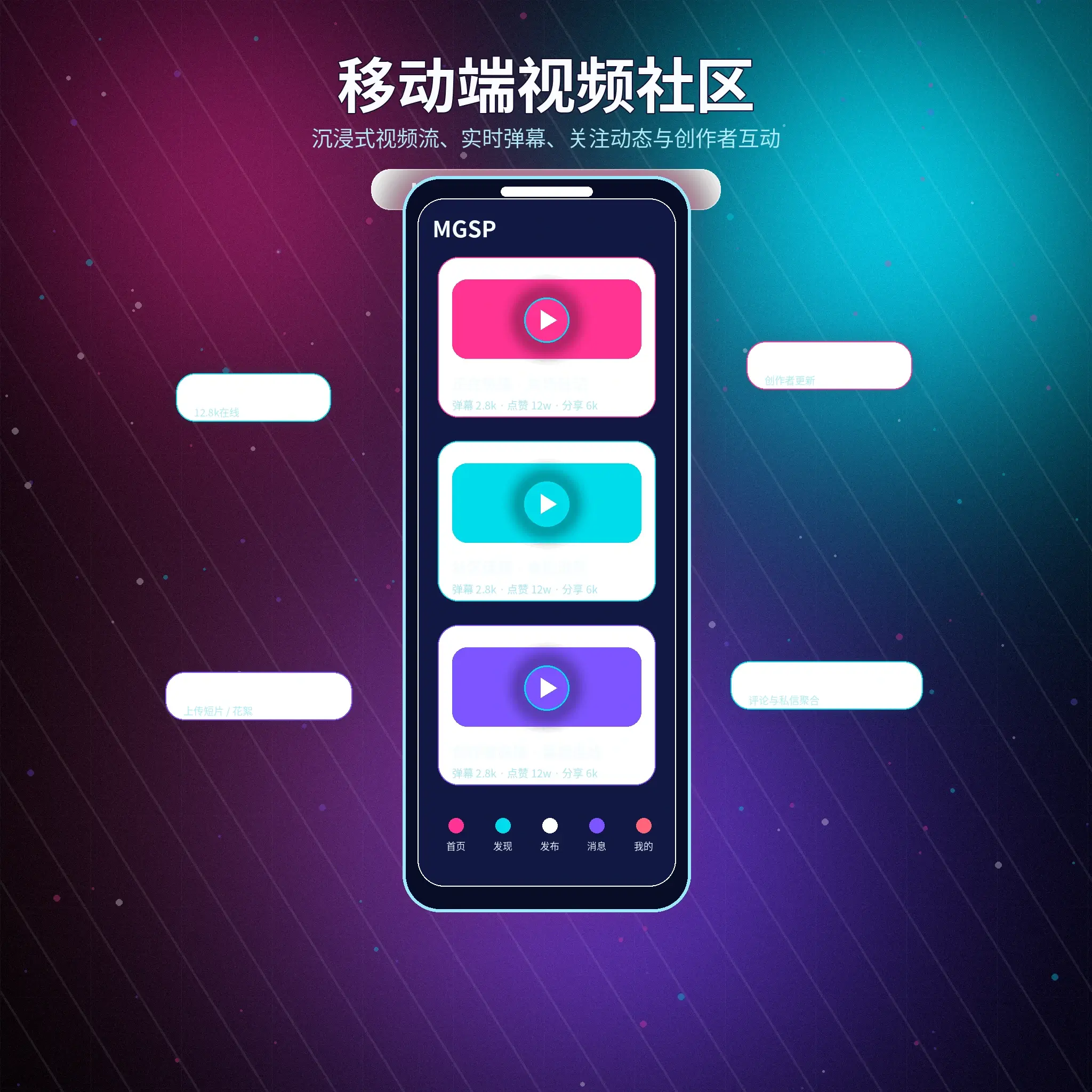 蘑菇视频APP服务移动端展示